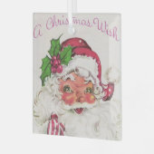 Retro Vintage Weihnachten Ornament Aus Glas (Vorderseite links)