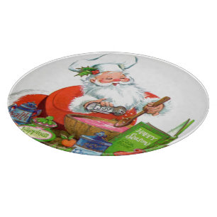 retro vintage Weihnachten Santa Feiertag Schneidebrett