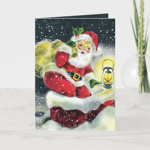 retro vintage Weihnachten Santa füge Gefühl hinzu