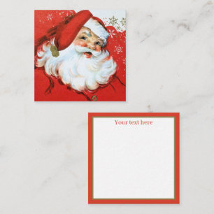 retro vintage Weihnachten Santa zusätzliche Inform Quadratische Visitenkarte