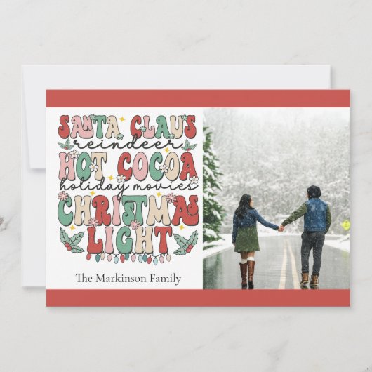 Retro Vintage Weihnachten und heißes Coco (Vorderseite)