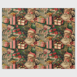 Retro Vintage Weihnachten: Weihnachten und Geschen Geschenkpapier