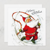 Retro Vintage Weihnachten Weihnachts-Jump Roping (Vorne/Hinten)