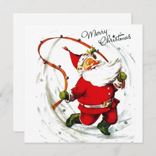 Retro Vintage Weihnachten Weihnachts-Jump Roping (Vorne/Hinten)