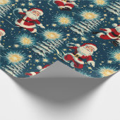 Retro Vintage Weihnachten: Weihnachtsfeiertage Geschenkpapier (Ecke)
