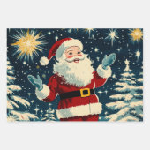 Retro Vintage Weihnachten: Weihnachtsfeiertage Geschenkpapier Set (Vorderseite 2)