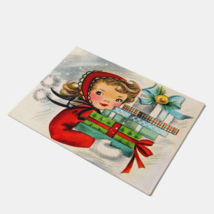 Retro-Vintage-Weihnachts-Einkaufs-Türmatte Fußmatte