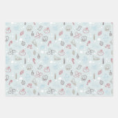 Retro Vintage Weihnachts-Pattern Weihnachten Geschenkpapier Set (Vorderseite 2)