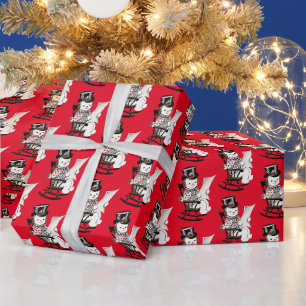 retro vintage Weihnachts-Schneemann-Feiertag Geschenkpapier