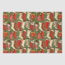 Retro Vintage Weihnachts-Strümpfe