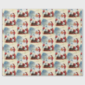 Retro Vintage Weihnachts Weihnachtsgebäck Weihnach Geschenkpapier (Flach)