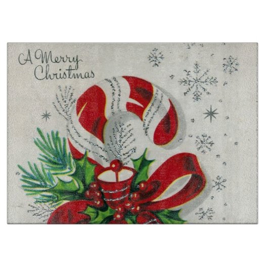 Retro Vintage Weihnachts-Zuckerhut-Schneidbrett Schneidebrett (Vorderseite)