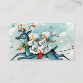 Retro-Vintage WeihnachtsAngels Informationen Visitenkarte (Vorderseite)