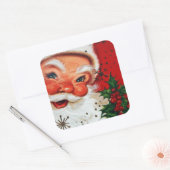 Retro Vintage Weihnachtsaufkleber Quadratischer Aufkleber (Umschlag)