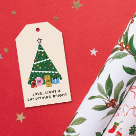 Retro-Vintage-Weihnachtsbaum-Geschenk-Anhänger Geschenkanhänger