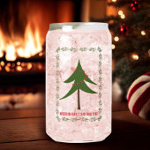 Retro Vintage Weihnachtsbaum & Name der Familie Dosenglas