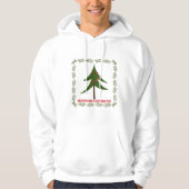 Retro Vintage Weihnachtsbaum & Name der Familie Hoodie (Vorderseite)
