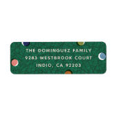 Retro Vintage Weihnachtsbaum Rücksende-Adressetike (Vorne)