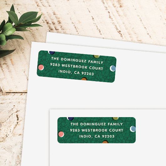 Retro Vintage Weihnachtsbaum Rücksende-Adressetike