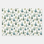 Retro Vintage Weihnachtsbaum Weihnachtsgeschenk Geschenkpapier Set (Vorderseite 3)