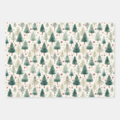 Retro Vintage Weihnachtsbaum Weihnachtsgeschenk Geschenkpapier Set (Vorderseite 2)