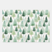 Retro Vintage Weihnachtsbaum Weihnachtsgeschenk Geschenkpapier Set (Vorderseite)