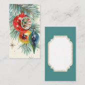 Retro Vintage Weihnachtsbirnen addieren Visitenkarte (Vorne/Hinten)