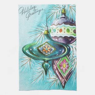Retro Vintage Weihnachtsbirnen Küchenhandtuch Handtuch