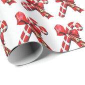 Retro-Vintage Weihnachtsbonbons gekacheltes Muster Geschenkpapier (Rolleneckpunkt)