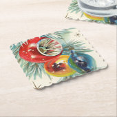 Retro Vintage Weihnachtsbrillen Party Untersetzer (angewinkelt)