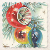 Retro Vintage Weihnachtsbrillen Party Untersetzer (Vorderseite)