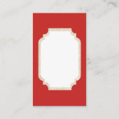 Retro Vintage Weihnachtsdame addieren Visitenkarte (Rückseite)