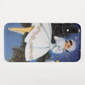 Retro Vintage Weihnachtsdame Case-Mate iPhone Hülle (Rückseite (Horizontal))