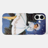 Retro-Vintage-Weihnachtsdame Case-Mate iPhone Hülle (Rückseite (Horizontal))