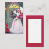 Retro Vintage Weihnachtsdame Visitenkarte (Vorne/Hinten)