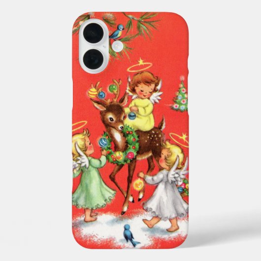 Retro Vintage Weihnachtsengel Case-Mate iPhone Hülle (Rückseite)