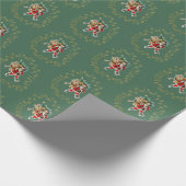 Retro Vintage Weihnachtsfeiertag Geschenkpapier (Ecke)