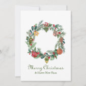 Retro Vintage Weihnachtsfeiertag und Ornamente Fun Karte (Vorderseite)