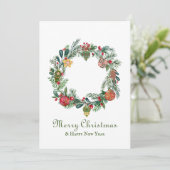 Retro Vintage Weihnachtsfeiertag und Ornamente Fun Karte (Stehend Vorderseite)