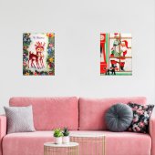 Retro Vintage Weihnachtsfeiertage Bilderwand Sets (Wohnzimmer)