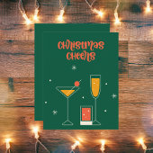 Retro Vintage Weihnachtsfest-Cheers Geschenkanhänger