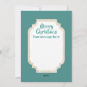 Retro Vintage Weihnachtsfrau Nachricht hinzufügen Feiertagskarte (Rückseite)