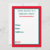 Retro Vintage Weihnachtsfrau Party Einladung (Rückseite)