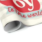 Retro Vintage Weihnachtsfreude auf der Welt Geschenkpapier (Rolleneckpunkt)