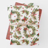 Retro Vintage Weihnachtsgeschenk Geschenkpapier Set (Beispiel)