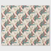 Retro Vintage Weihnachtsgeschenk Jubilee Geschenkpapier (Flach)