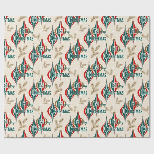 Retro Vintage Weihnachtsgeschenk Jubilee Geschenkpapier (Flach)