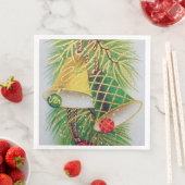 Retro Vintage Weihnachtsglocken Party Serviette (Beispiel)