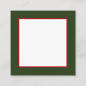 Retro Vintage Weihnachtsglocken Quadratische Visitenkarte (Rückseite)