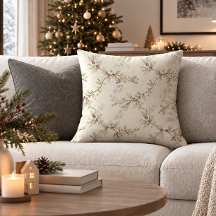 Retro-Vintage-Weihnachtsgrün-Dekokissen Kissen